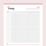 Printable Daily Exercise Tracker - Pink
