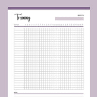 Printable Daily Exercise Tracker - Purple