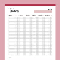 Printable Daily Exercise Tracker - Red
