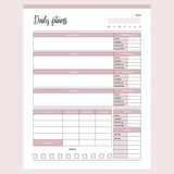 Printable Daily Fitness and Weightloss Template