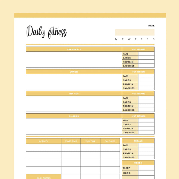 Free Printable Fitness Journal Templates [Word, Excel, PDF] Ideas