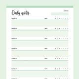Printable Daily Motivational Quotes - Green