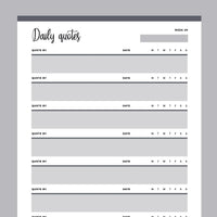 Printable Daily Motivational Quotes - Grey