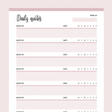 Printable Daily Motivational Quotes - Pink