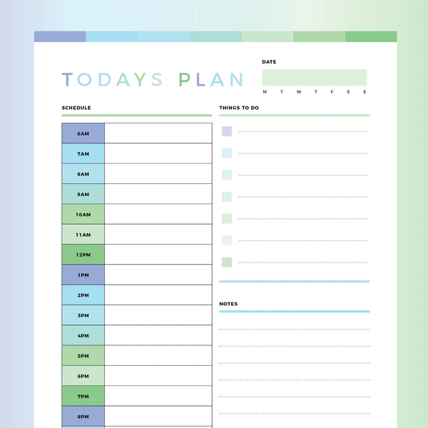 Printable Daily Planner For Kids, Instant Download PDF