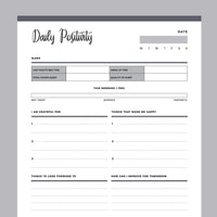 Printable Daily Positivity Journals - Grey
