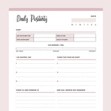 Printable Daily Positivity Journals - Pink