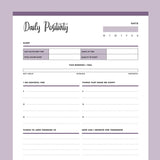 Printable Daily Positivity Journals - Purple