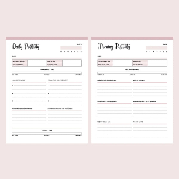 My Positivity Chart.pdf Printable Daily Positivity Journals | Instant Download PDF – Plan Print ...