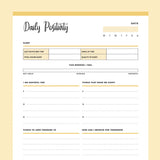 Printable Daily Positivity Journals - Yellow