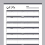 Printable Daily Quilt Planner - Grey