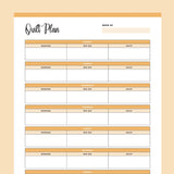 Printable Daily Quilt Planner - Orange