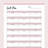 Printable Daily Quilt Planner - Pink