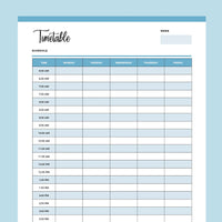 Printable Daily School Timetable | Instant download PDF | A4 & US ...