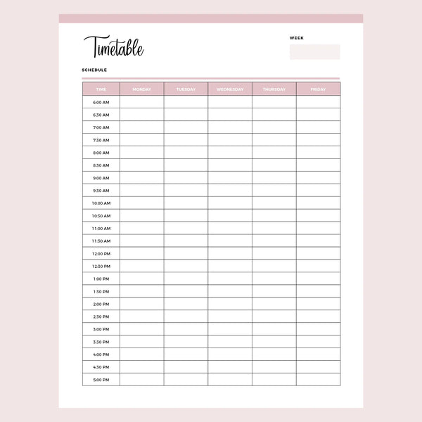 Printable Daily School Timetable | Instant download PDF | A4 & US Letter – Plan Print Land printable-daily-school-timetable-instant-download-pdf-a4-us-letter-plan-print-land