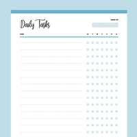 Printable Daily Task Check List Plan Print Land