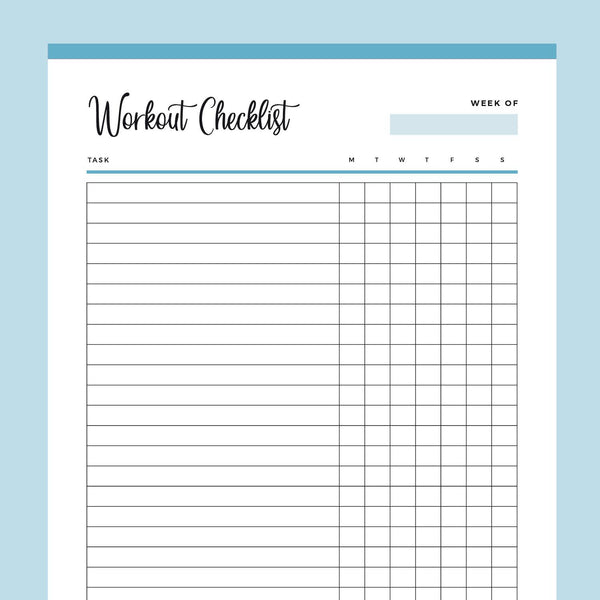 Printable Daily Workout Checklist – Plan Print Land printable-daily-workout-checklist-plan-print-land