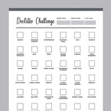 Printable Declutter Challenege Template - Grey