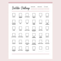 Printable Declutter Challenege Template Page 1