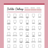 Printable Declutter Challenege Template - Red
