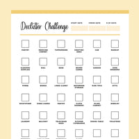 Printable Declutter Color Printable Declutter Challenge Template | Instant Download PDF | A4 and ...