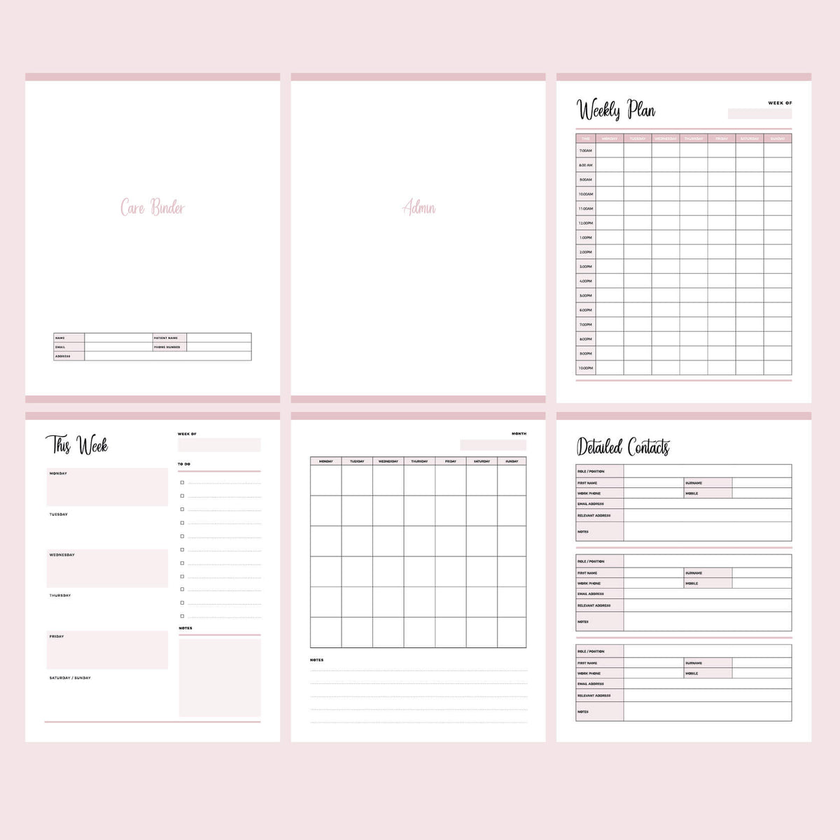 Printable Dementia Care Binder | Instant Download PDF | 52 PAGES – Plan ...