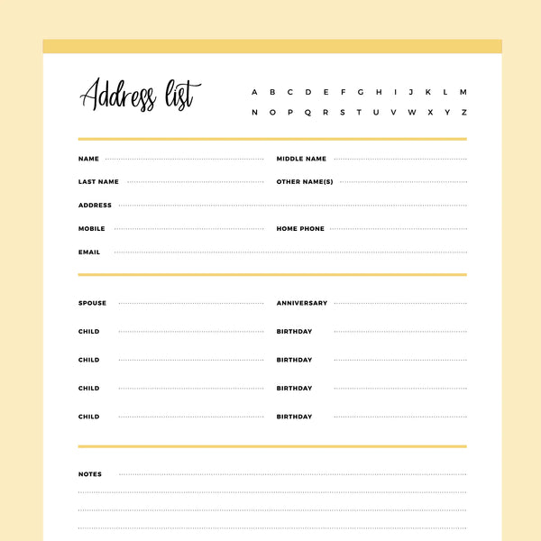 printable-detailed-address-book-template-instant-download-pdf-a4-us-letter-plan-print-land for Free Phone Book Template Printable Printable Detailed Address Book Template | Instant download PDF | A4 & US Letter – Plan Print Land for Free Phone Book Template Printable