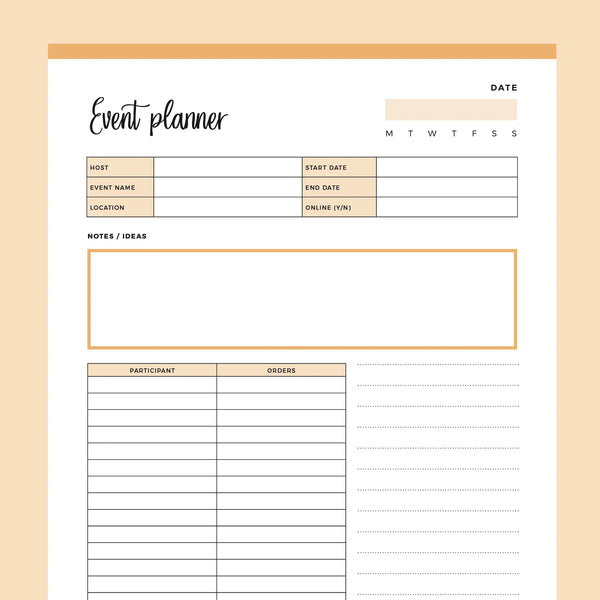 Event Planner Template