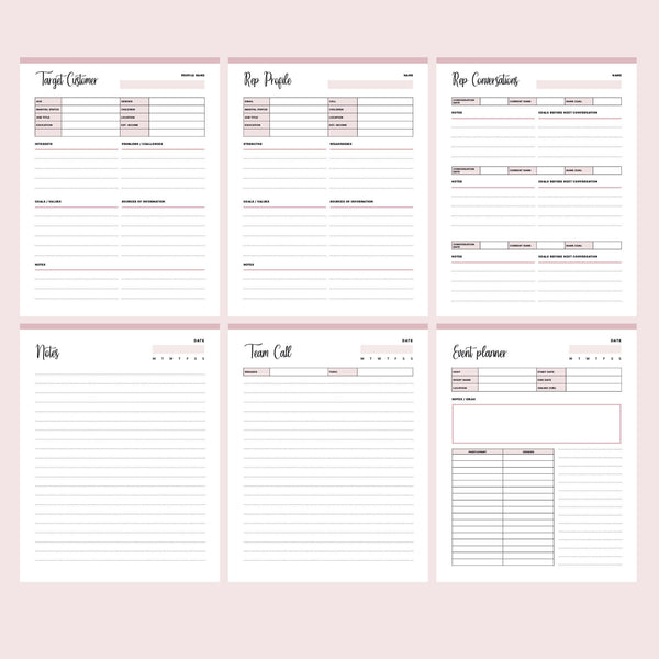 Printable Direct Sales Planner (MLM) | Instant Download PDF | 65 PAGES – Plan Print Land printable-direct-sales-planner-mlm-instant-download-pdf-65-pages-plan-print-land