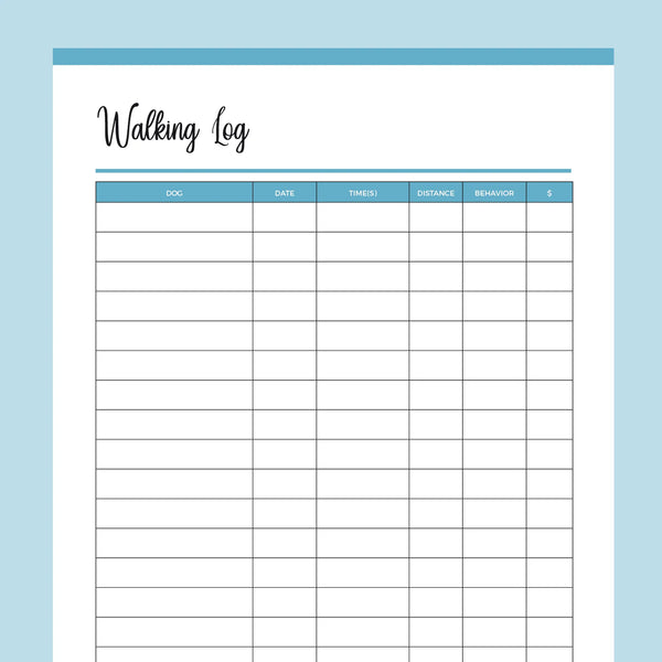 printable-dog-walker-log-instant-download-pdf-a4-and-us-letter-plan-print-land for Free Printable Monthly Walking Log Printable Dog Walker Log | Instant Download PDF | A4 and US Letter – Plan Print Land for Free Printable Monthly Walking Log