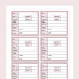 Printable Doggy Report Cards - Pink