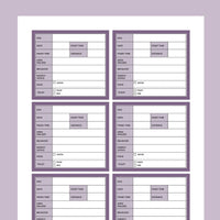 Printable Doggy Report Cards - Purple