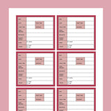 Printable Doggy Report Cards - Red
