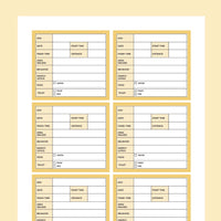 Printable Doggy Report Cards - Yellow