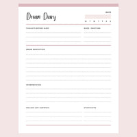 Printable Dream Journal