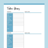 Printable Fabric Library - Blue