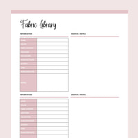 Printable Fabric Library - Pink