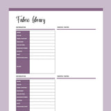 Printable Fabric Library - Purple