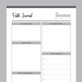 Printable Faith Journal - Grey