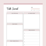 Printable Faith Journal - Pink