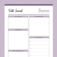 Printable Faith Journal - Purple
