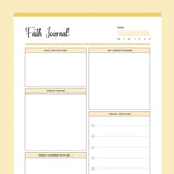 Printable Faith Journal - Yellow