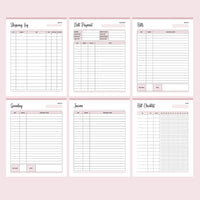 Printable Financial Planner - Bills and logs