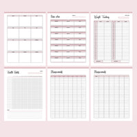 Printable Fitness Planner - Measurements and Tracking
