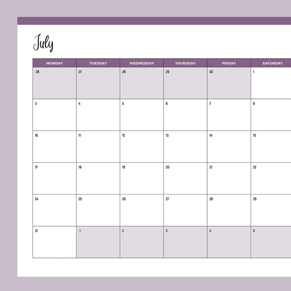 Free 2023 Printable Calendar - Monday Start Calendar – Plan Print Land free-2023-printable-calendar-monday-start-calendar-plan-print-land