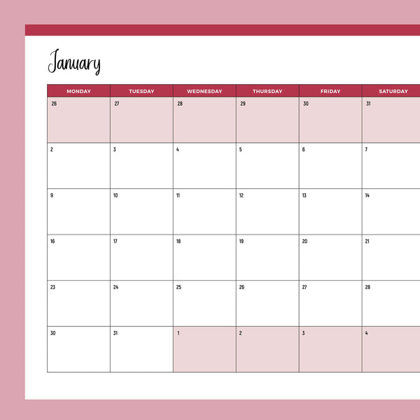 Free 2023 Printable Calendar - Monday Start Calendar – Plan Print Land free-2023-printable-calendar-monday-start-calendar-plan-print-land