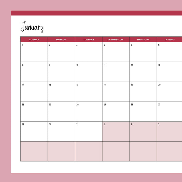 Free 2023 Printable Calendar - Sunday Start Calendar – Plan Print Land free-2023-printable-calendar-sunday-start-calendar-plan-print-land