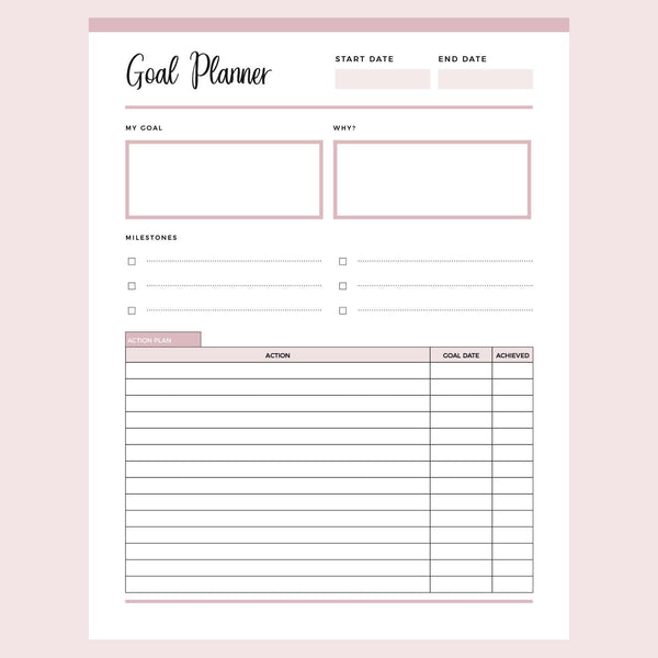 Printable Goal Planner