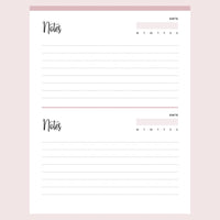 Printable Half Page Notes | Instant Download PDF | A4 and US Letter ...