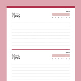 Printable Half Page Notes | Instant Download PDF | A4 and US Letter ...